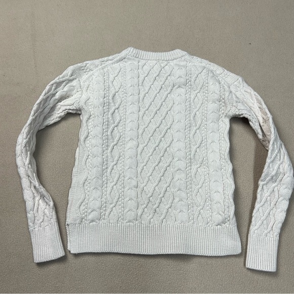J Crew Sweater Womens XXS Beige Cable Knit Crewneck Cotton BT229 Holiday 2023 - Picture 7 of 7
